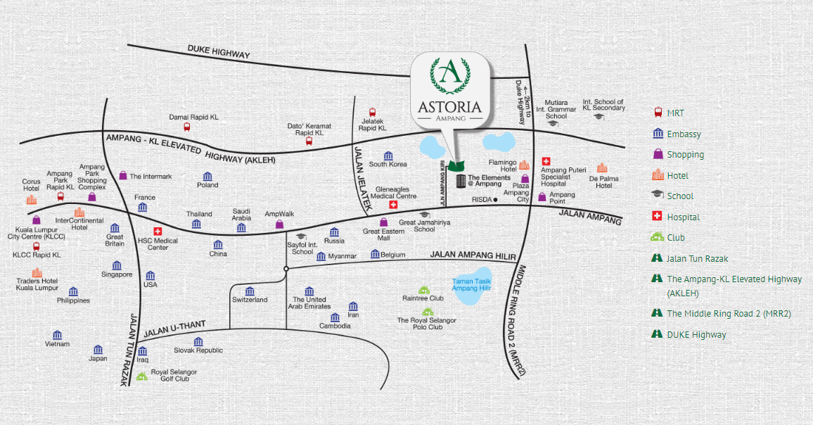 Astoria Ampang Location